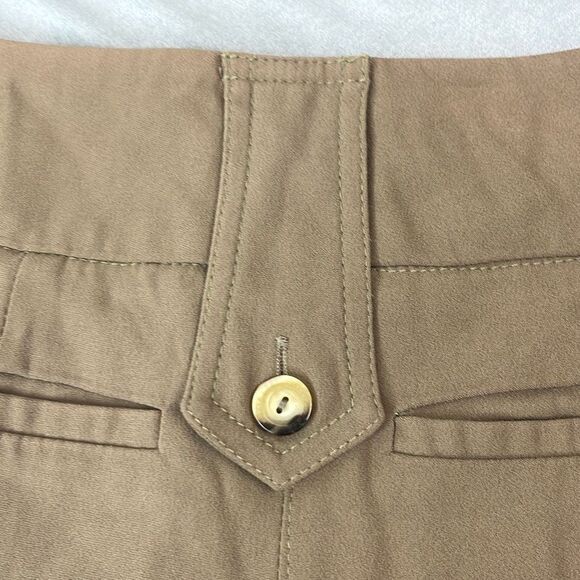 Patrizia Pepe Firenze Small IT 40 Brown High Waist Safari Pleated Shorts Pockets - Picture 5 of 10